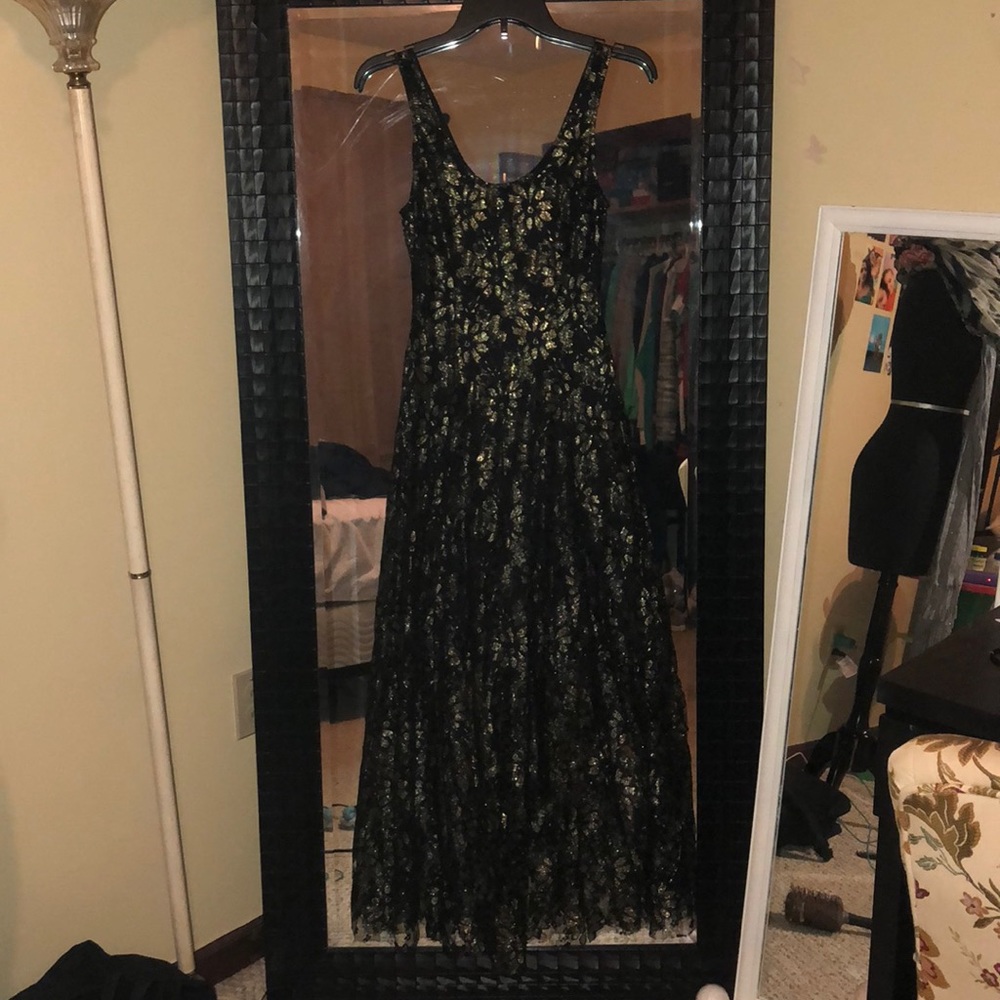 Black and gold altard state long dress